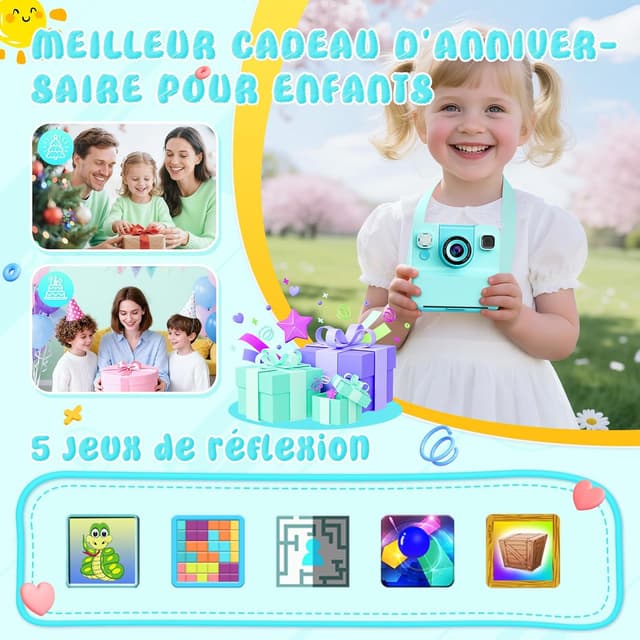 Thumbnail 4 de Yidoroye Appareil Photo Enfant 2,4 Écran HD