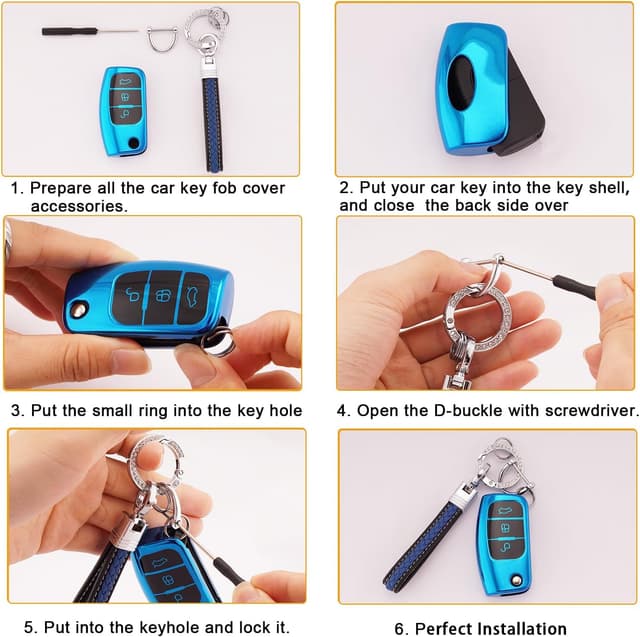 Thumbnail 5 de Koaudb Ford 3-Button Key Cover