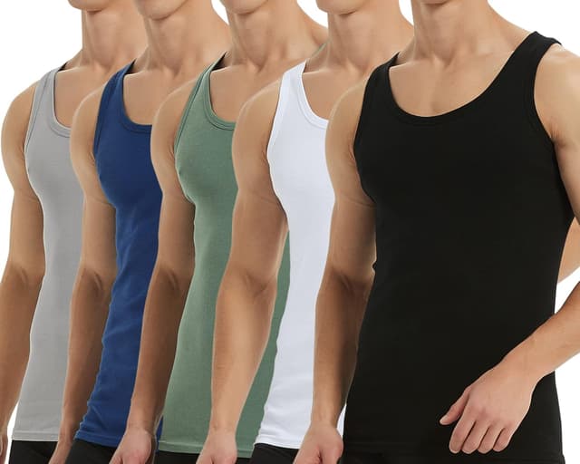 Imagen de Falechay Unterhemd Herren Tank Top 5er Pack en OfertitasTOP