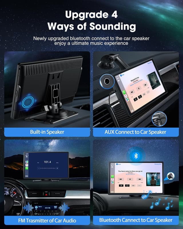 Thumbnail 4 de LAMTTO 9-inch Wireless Car Stereo with CarPlay