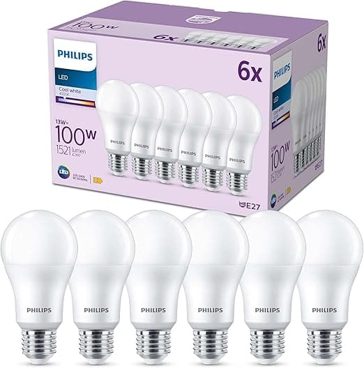 Detalle de Philips A60 - Pack de 6 Bombillas LED 13W