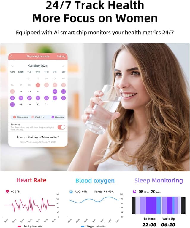 Thumbnail 2 de Hwagol Smartwatch for Women