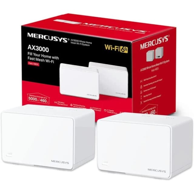Imagen de Mercusys Halo H80X Sistema Wi‑Fi Mesh AX3000 Pack de 2 en OfertitasTOP