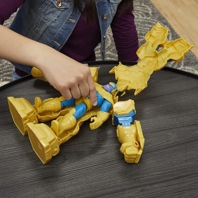 Detalle de Marvel Avengers Mech Strike 9-Zoll-Actionfigur – Infinity Mech Suit (mit Thanos & Blade) für Kinder ab 4