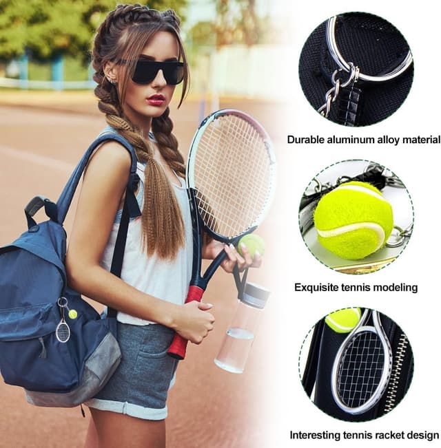 Thumbnail 4 de EQLEF Schlüsselanhänger Metall Tennis Schläger 1 Stück