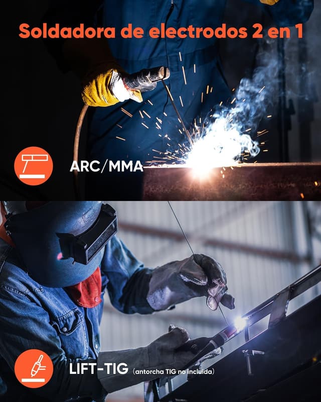Detalle 2 de HITBOX ARC200S Soldadora Inverter 230V 2 en 1