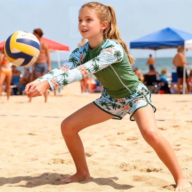 Detalle de Vogseek Girls rash guard 2 piece UPF 50+