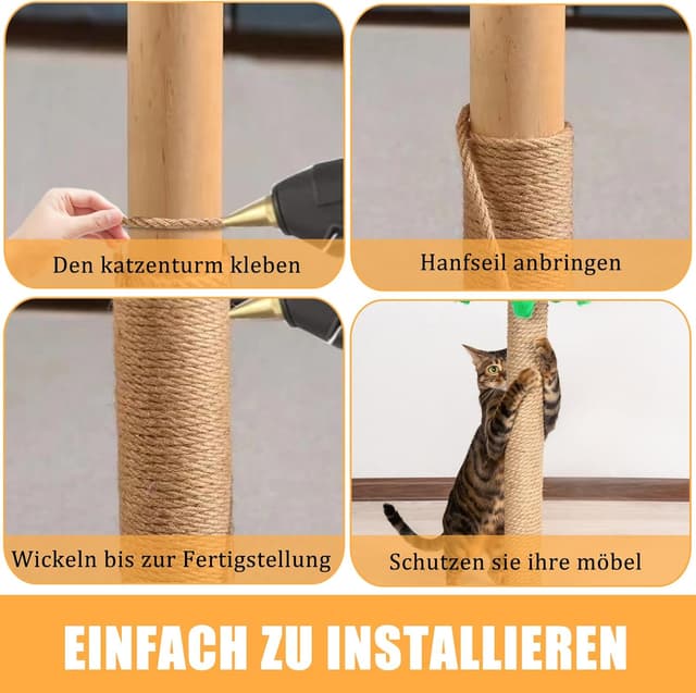 Thumbnail 4 de YeaHapiday Sisal Rope 50m 6mm for cat scratching post 🐱