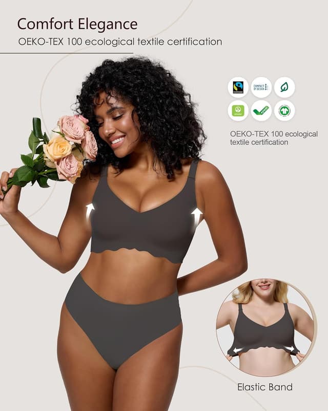 Detalle de HORISUN Bequemer Nahtloser BH mit vollständiger Abdeckung 🎀