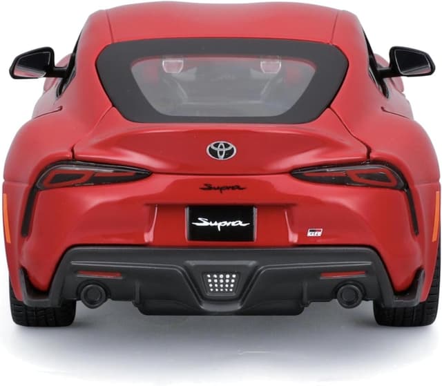 Detalle de Maisto Toyota GR Supra (rot) Modellauto 1:24 im Metall-Spritzguss – mit beweglichen Türen, Motorhaube und Lenkrad
