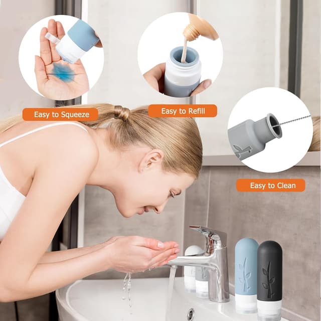 Thumbnail 5 de AiQInu Contenitori da viaggio ricaricabili 90 ml