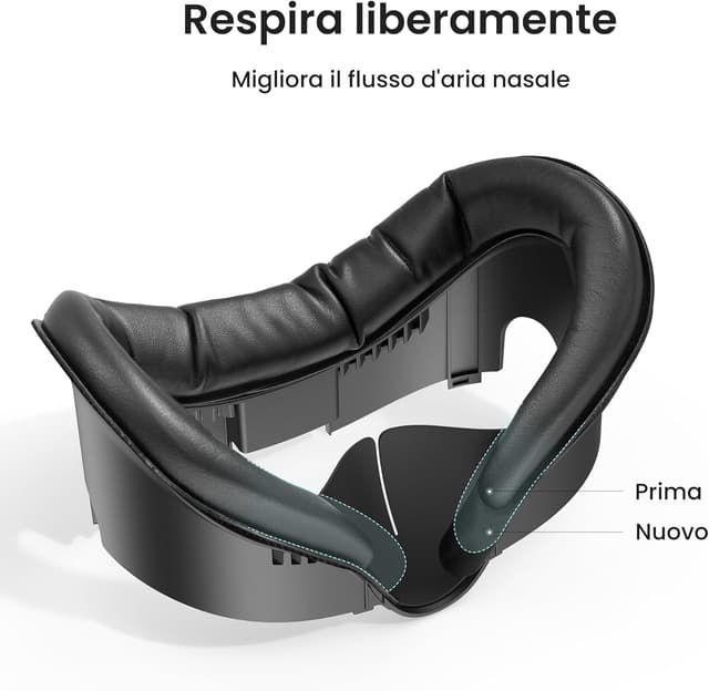 Detalle de KIWI design V3 interfaccia facciale con 2 pad per Meta/Oculus Quest 3 (non per Quest 3S)
