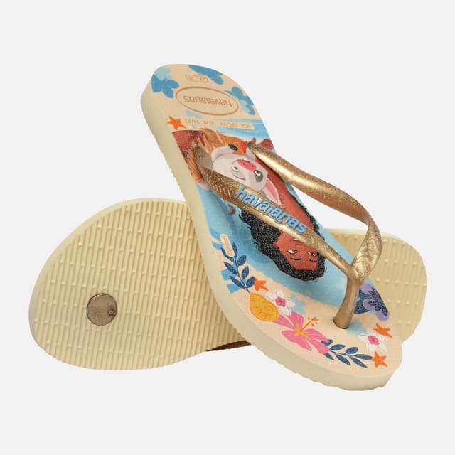 Detalle de Havaianas Kids Slim Princess Disney Princess flip-flops with slim straps