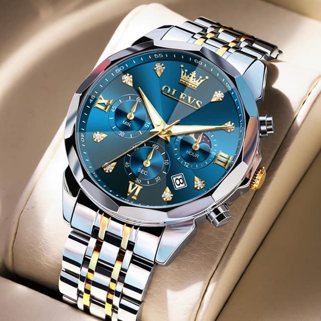 Detalle 2 de OLEVS Quarz Business Uhr mit Chronograph