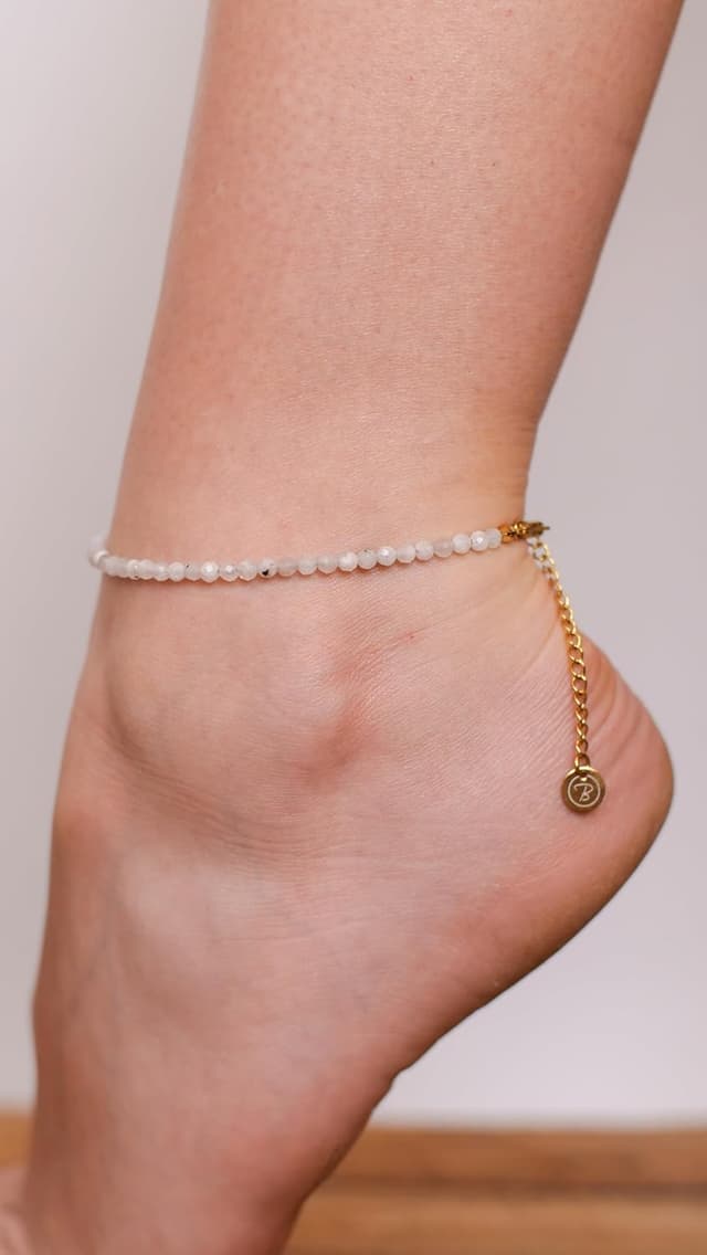 Detalle 2 de BERGERLIN Fußkettchen mit Mondstein, 925