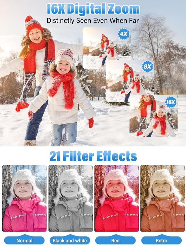 Detalle 2 de Digital Camera for Kids 32GB 16X Zoom