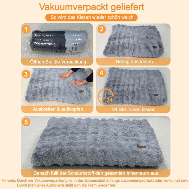 Detalle de BingoPaw Hundebett 90x60x10 cm