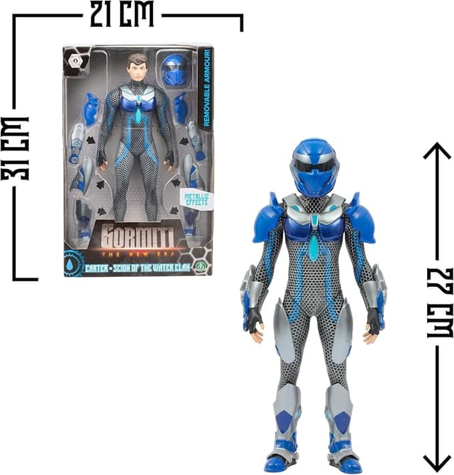 Detalle 2 de Gormiti Carter 27 cm con armadura desmontable