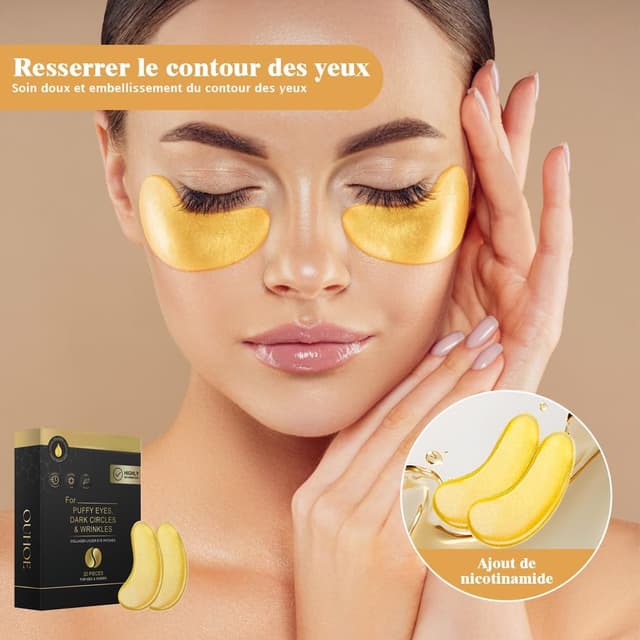 Detalle 2 de Patchs Yeux au Collagène – Masque hydratant anti-cernes (20 patchs)