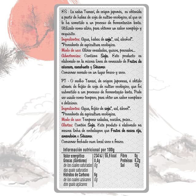 Thumbnail 5 de Ecosana Salsa Tamari Bio Vegana Sin Gluten 250ml 🍜