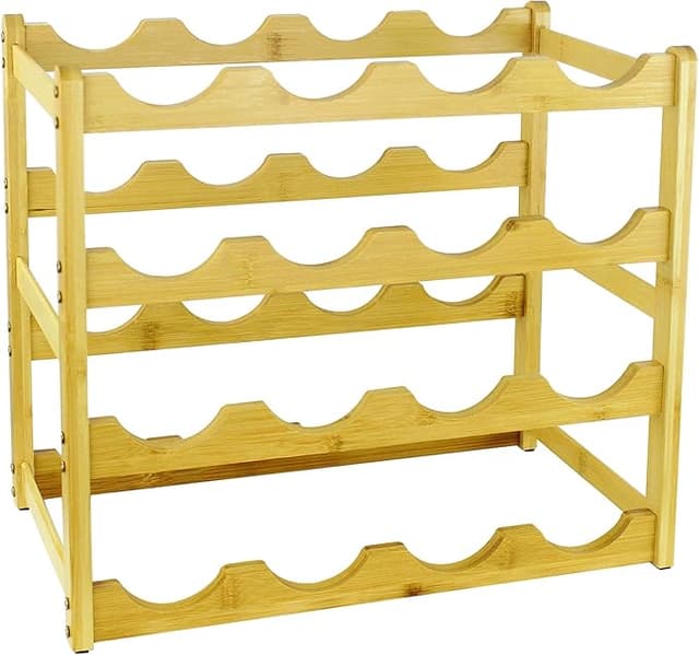 Imagen de FUREINSTORE Botellero de Madera Bambú para 16 Vinos 🍷 en OfertitasTOP