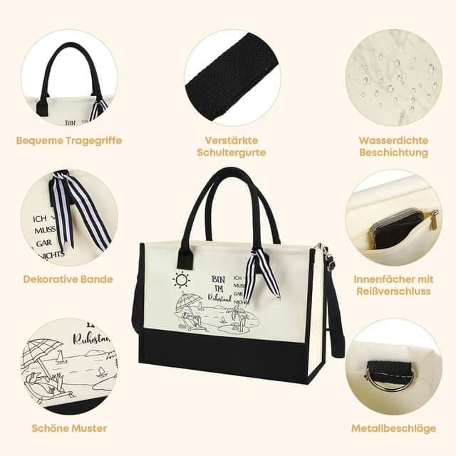 Thumbnail 3 de Seutgjie Renteneintritt Geschenk Canvas Tragetasche