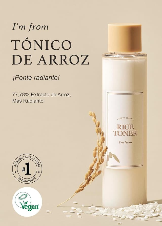 Detalle 2 de I'm from Tónico de Arroz 🍚, Hidratante Vegano para Piel Seca