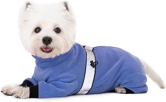 Detalle de BT Bear Warm Small Dog Warm Coats Jackets (Polar Fleece) with D-Ring, Adjustable Fit – Blue XS