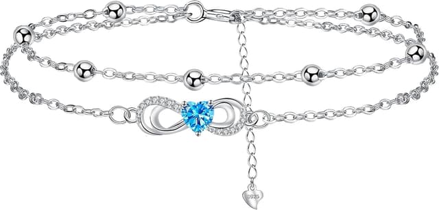 Detalle de Yinsen Damen Unendlichkeitsherz Armband aus 925 Sterling Silber – Geschenkidee zu Geburtstag, Muttertag & Weihnachten