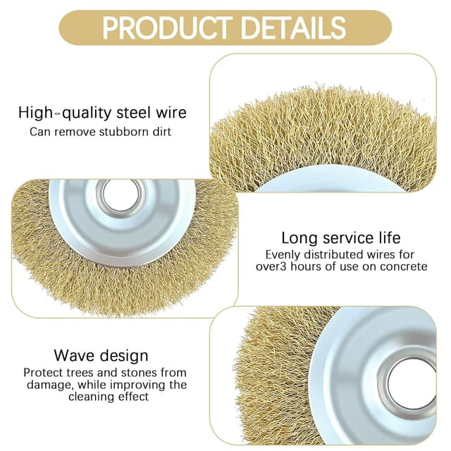Detalle 2 de teashow RAC814 115mm wire brush for patio