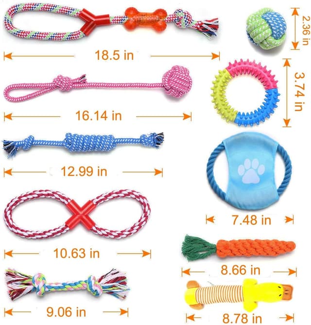 Thumbnail 5 de Wefine Puppy Chew Toys Cotton Rope 10 Pack