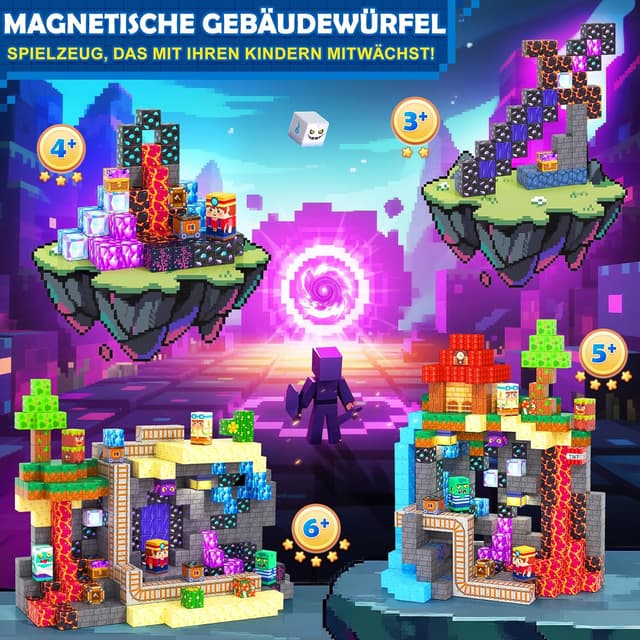 Detalle 1 de Coodoo Magnetische Bausteine 200 Teile