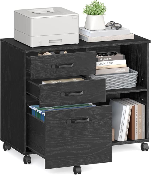 Detalle de VASAGLE OFC041B56 Rollcontainer 40 x 80 cm đ