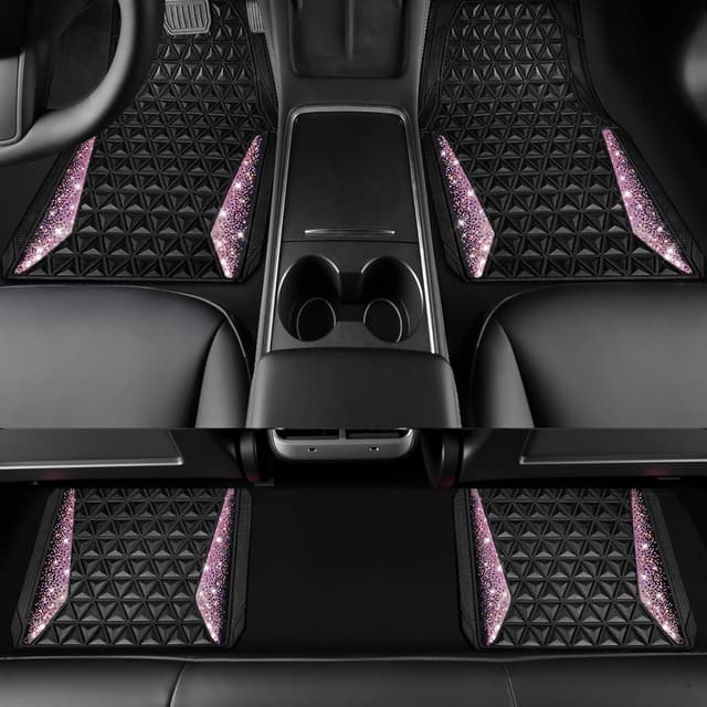 Thumbnail 4 de CAR PASS Bling Rubber Car Mats, Universal 1