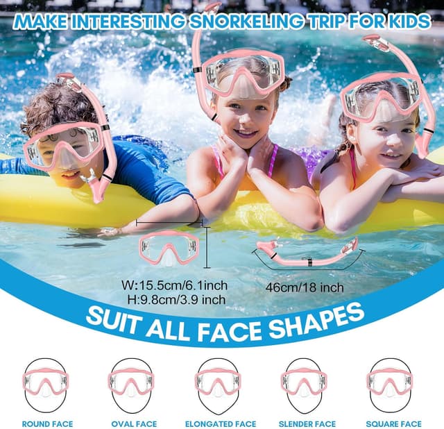 Detalle de HiiPeak Kids Snorkel Set for 4–16