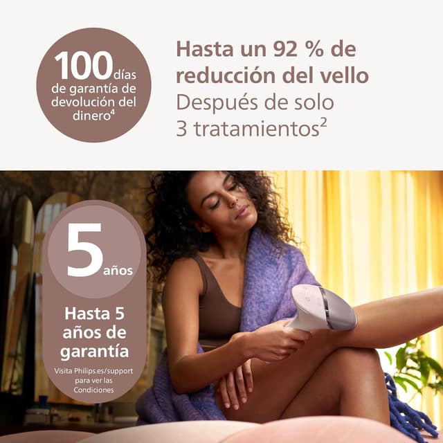 Detalle de Philips Lumea Serie 9900 IPL 🚫 Depiladora con AI y accesorios