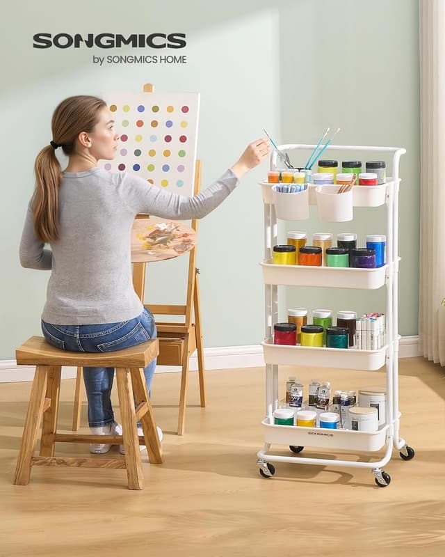 Detalle 2 de SONGMICS BSC077WZ01 Carrello 4 livelli 115 cm