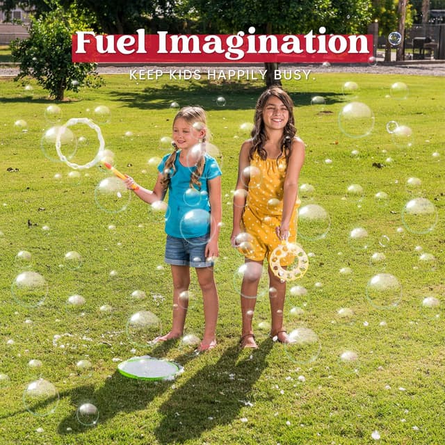 Detalle de JOYIN 19pc Big Bubble Wands Set with Tray (53cm giant bubble wands) — outdoor kids’ bubble kit