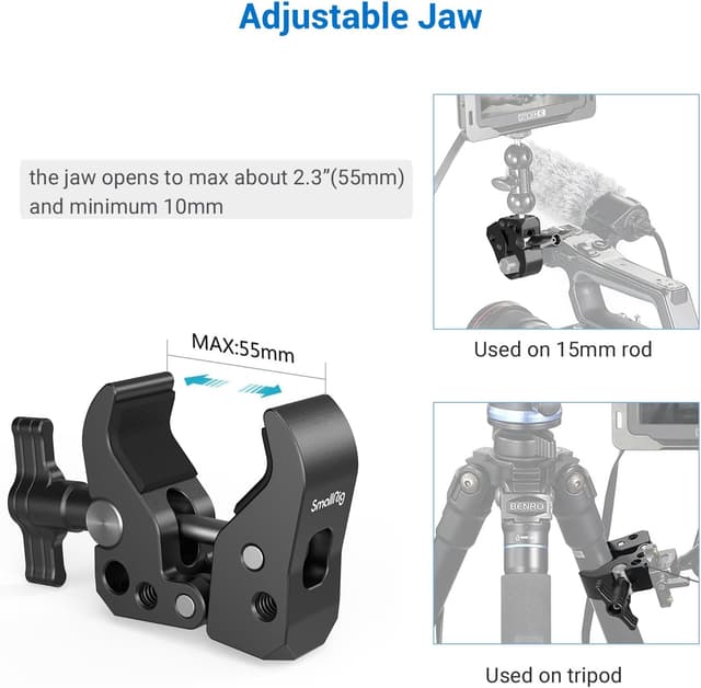 Detalle de SMALLRIG Super Clamp 2220 : bras magique pour accessoires caméra