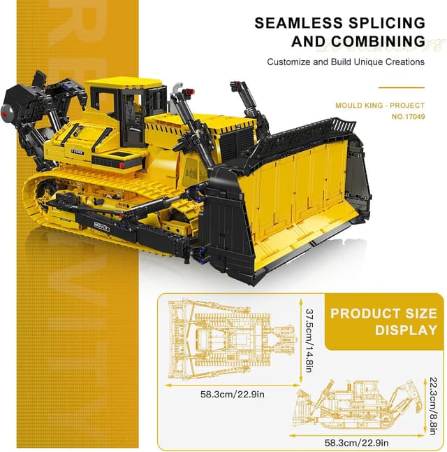 Thumbnail 1 de Mould King RC-Bulldozer Bausatz 17049S