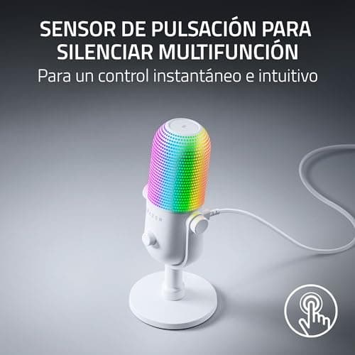 Detalle de Razer Seiren V3 Chroma micrófono condensador USB blanco 🎙