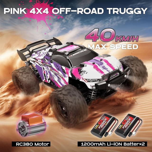 Detalle de YESHIN Voiture télécommandée 1:18 tout-terrain (40+ km/h) – Réplique RC détaillée, résistante à l’eau