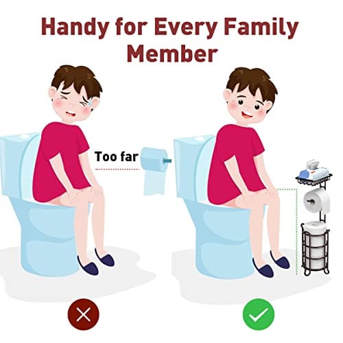 Thumbnail 3 de TreeLen Portarrollos con estante para baño y reserva de papel higiénico bronce