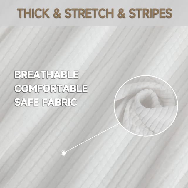 Detalle de Ystyle housse canapé 3 places blanche