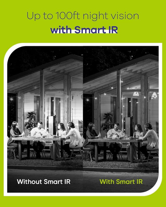 Detalle de SANNCE Telecamera di Sicurezza IP66 1080P 4-in-1 Bullet nera 2MP con visione notturna fino a 30 m