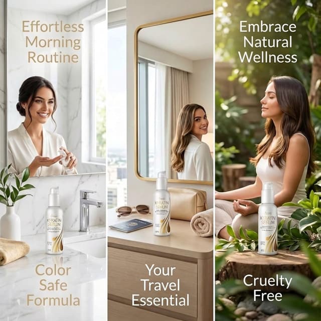 Thumbnail 6 de VITAMINS hair cosmetics Keratin Hair Serum Oil (4.25 fl oz) for Frizzy, Dry, Damaged Hair