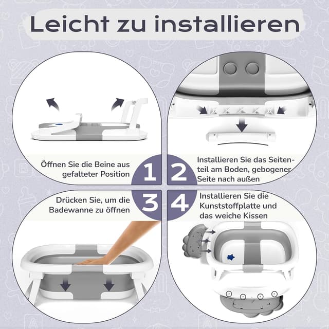 Thumbnail 5 de COOSEYA Baby Badewanne 0–18 Monate