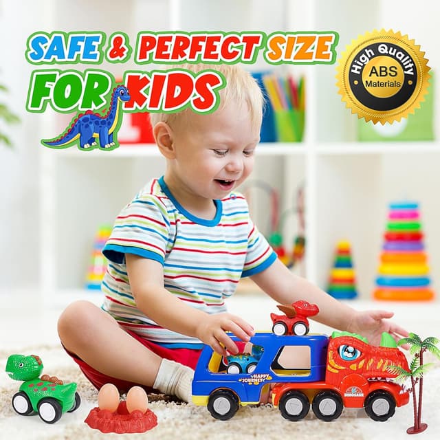 Thumbnail 2 de EUCOCO Dinosaurios y Camiones para Niños 1-6 Años 🚗🦖