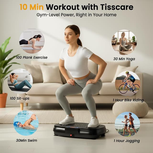 Detalle 2 de TISSCARE Vibration Plate 400lb Home Fitness