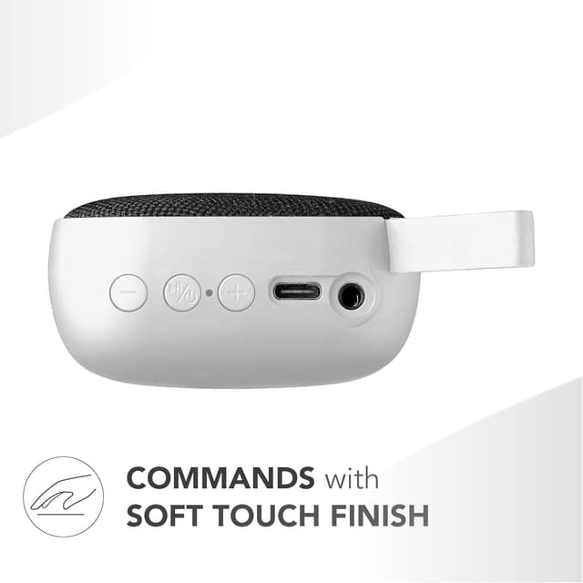 Detalle de Music Sound Mini : enceinte Bluetooth compacte de 3 W, autonomie jusqu’à 4 h, blanc